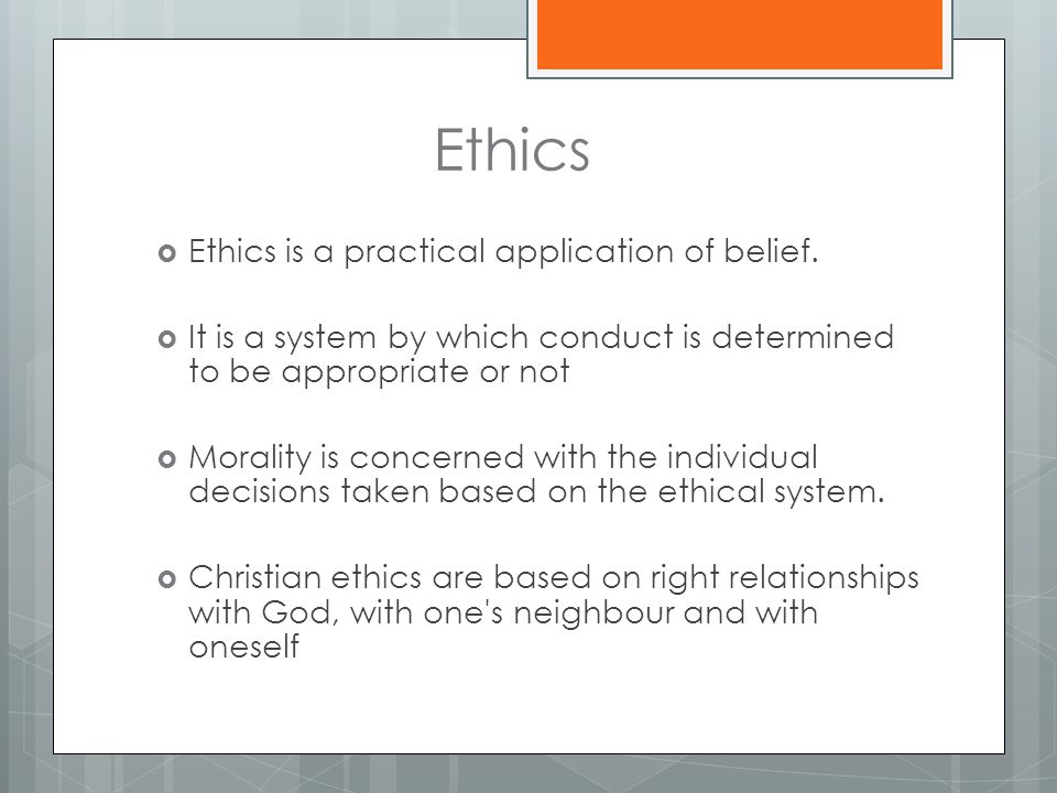 Application of Ethical Principles
